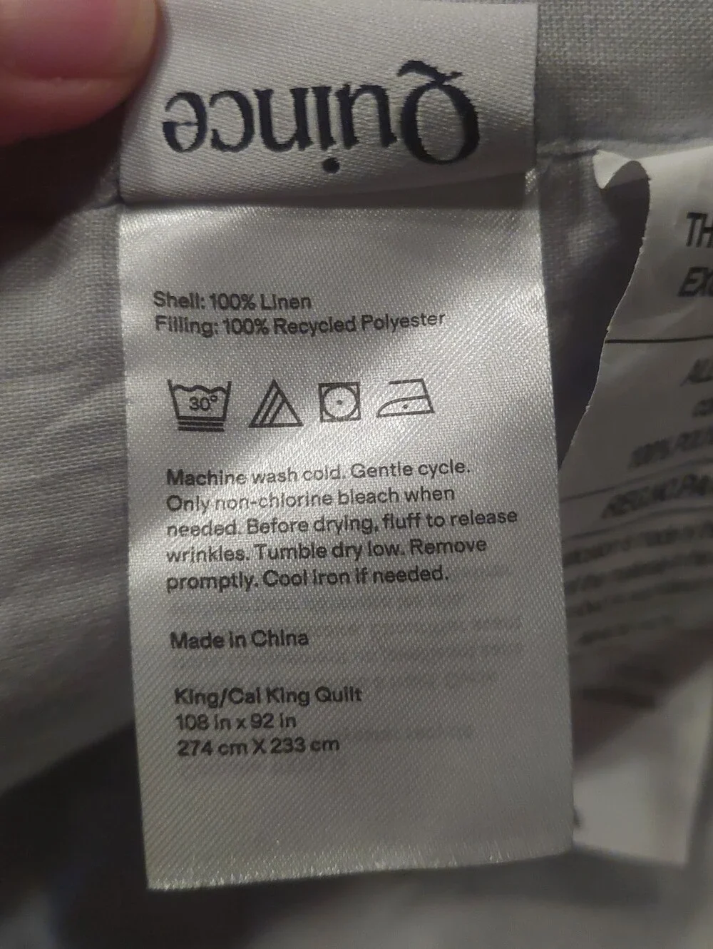Quince Linen Light Mist Dream Quilt! King/ Cal King! (974)